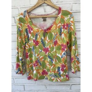 Vintage‎ Sigrid Olsen Floral Sequin Sweater Size Medium